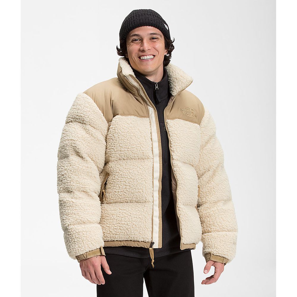 The North Face Nuptse Jacket Mens Australia - The North Face Sherpa Beige / Sand (NQZ-105984)